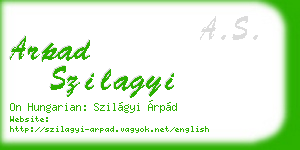 arpad szilagyi business card