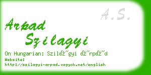 arpad szilagyi business card